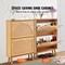 Shoe Cabinet with Flip Drawers Rattan Doors Entryway Storage Organizer